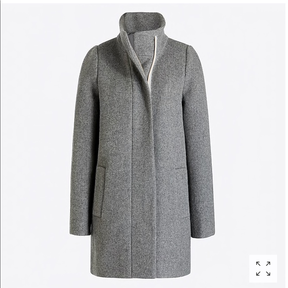 NWT Jcrew Womens City Coat sz 4 light graphite